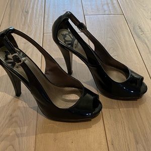 Black high heel shoes